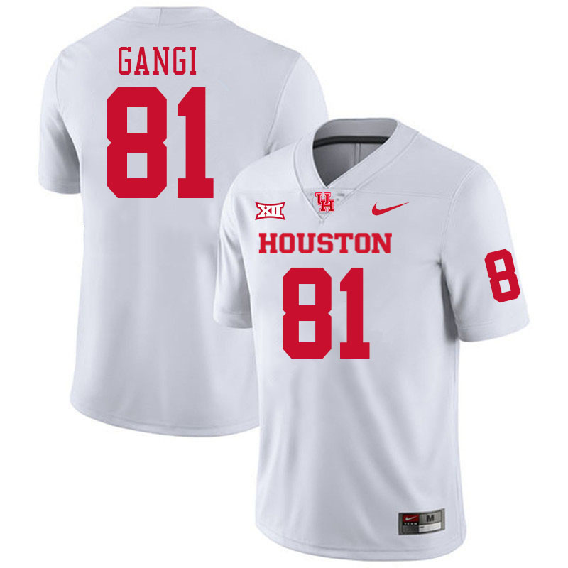 Men #81 Anthony Gangi Houston Cougars College Football Jerseys Stitched-White